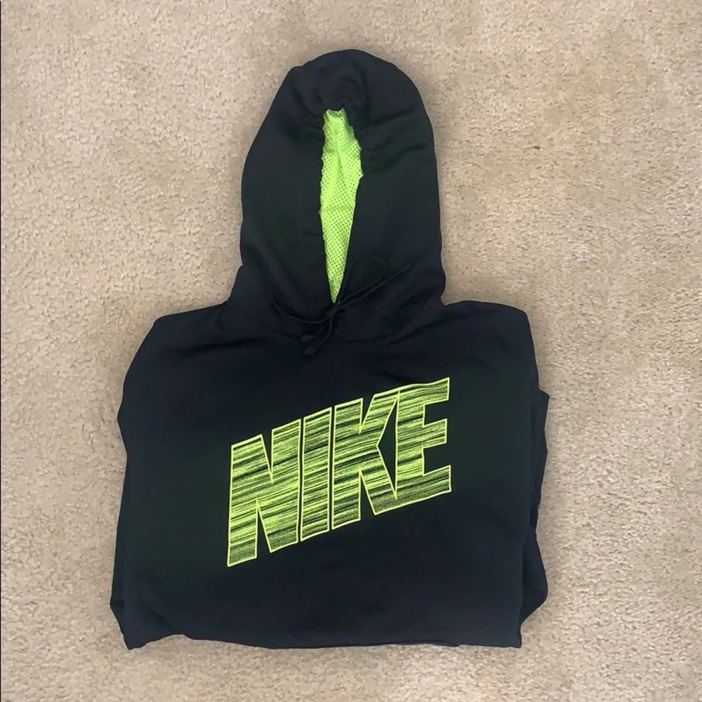XL Black & Highlighter Nike Thermafit Sweatshirt